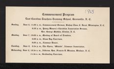 Commencement Program Card 1915